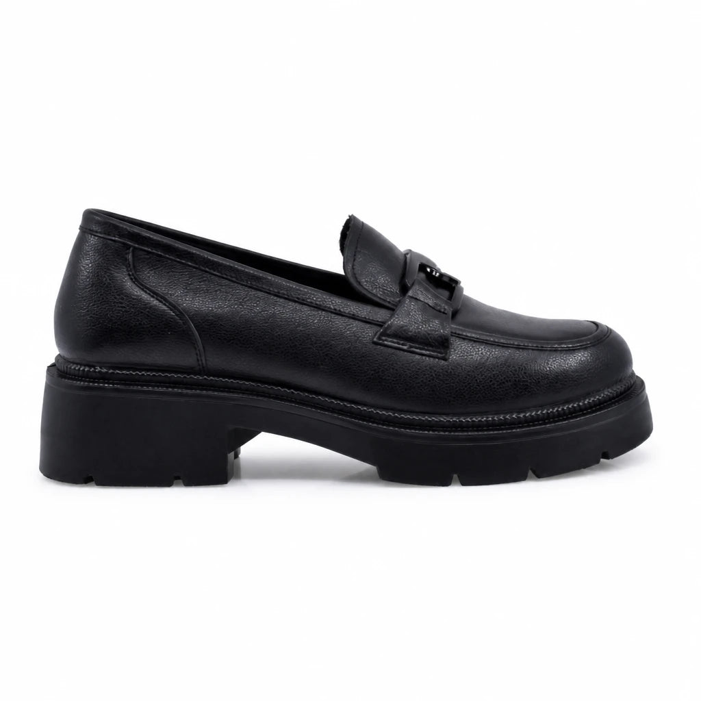 Pantofi dama casual Anna Viotti piele naturala D111-5H25318-6 negri
