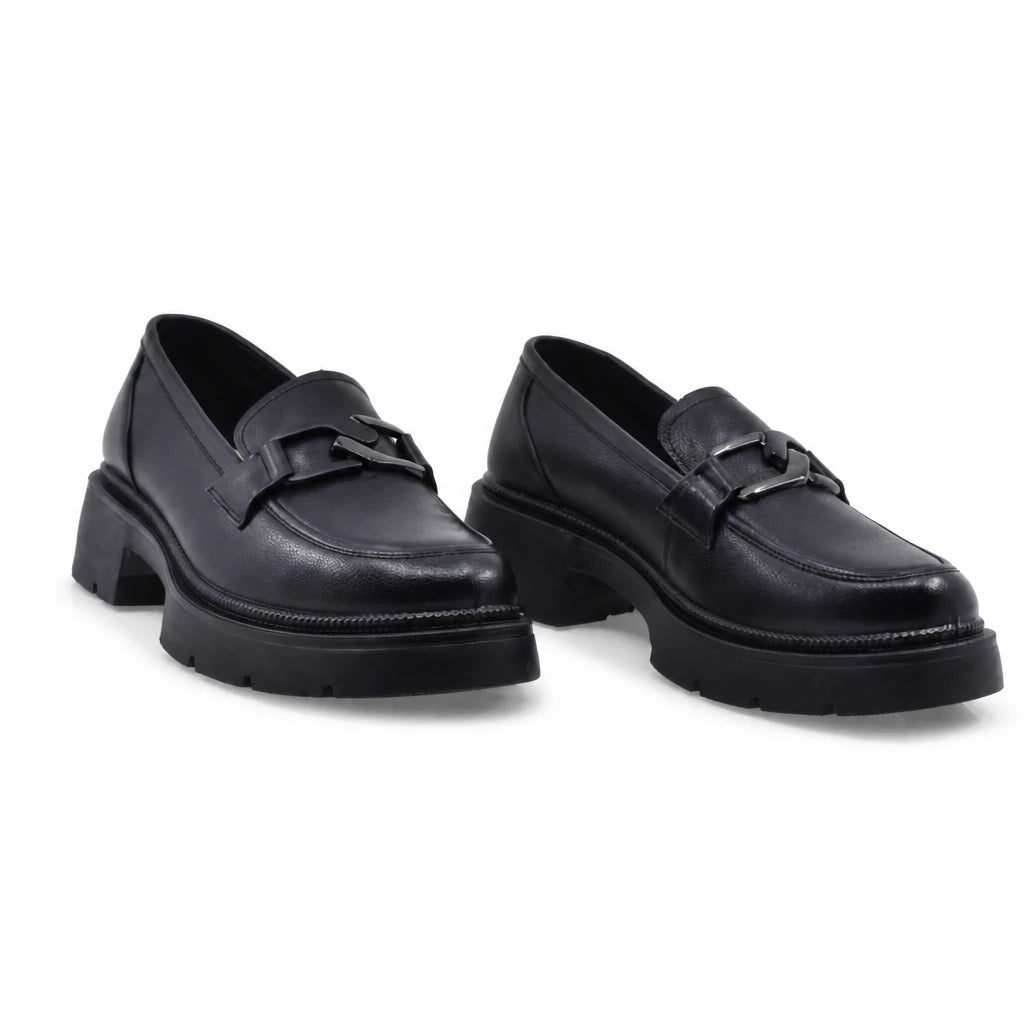 Pantofi dama casual Anna Viotti piele naturala D111-5H25318-6 negri