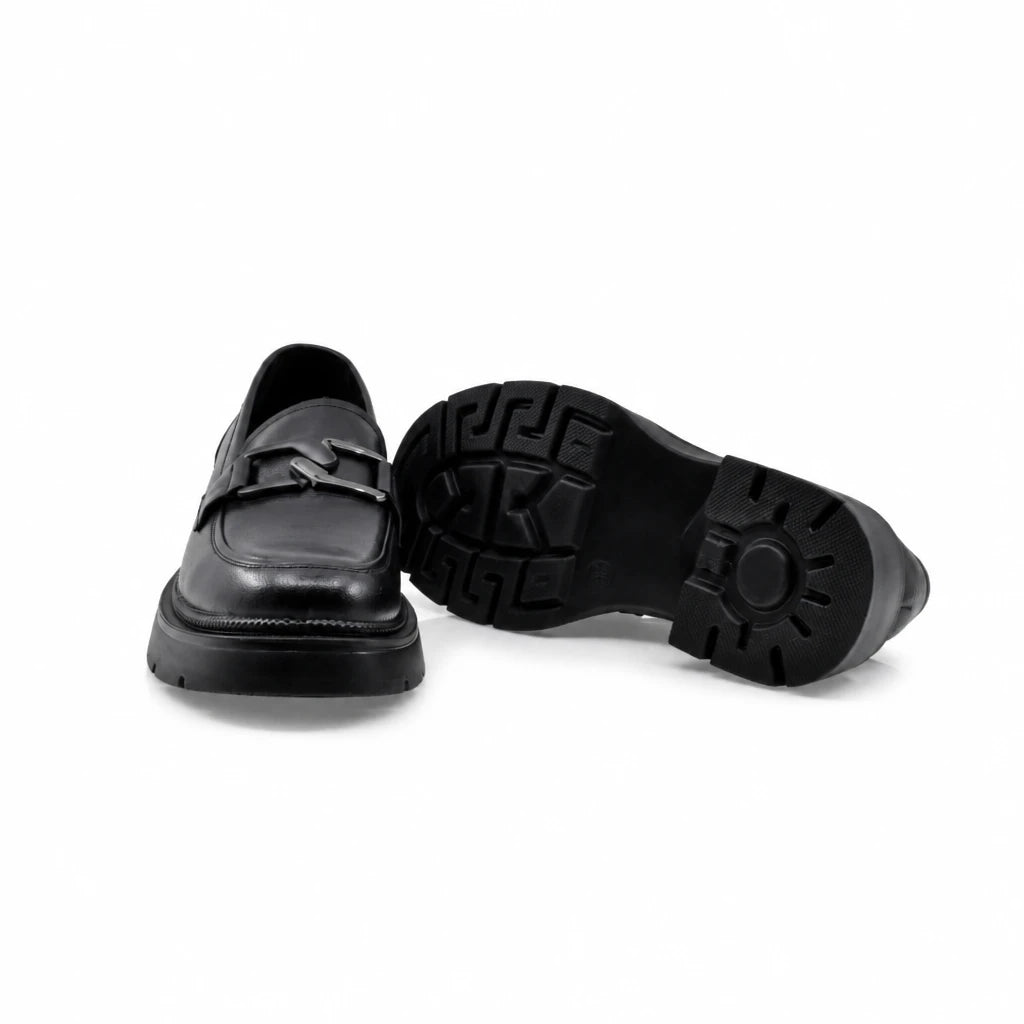 Pantofi dama casual Anna Viotti piele naturala D111-5H25318-6 negri