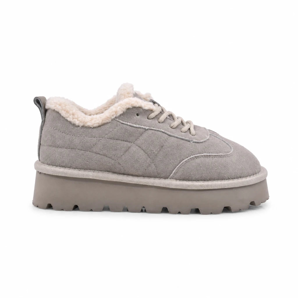 Pantofi Dama Casual Anna Viotti Piele Intoarsa D113-2680 bej