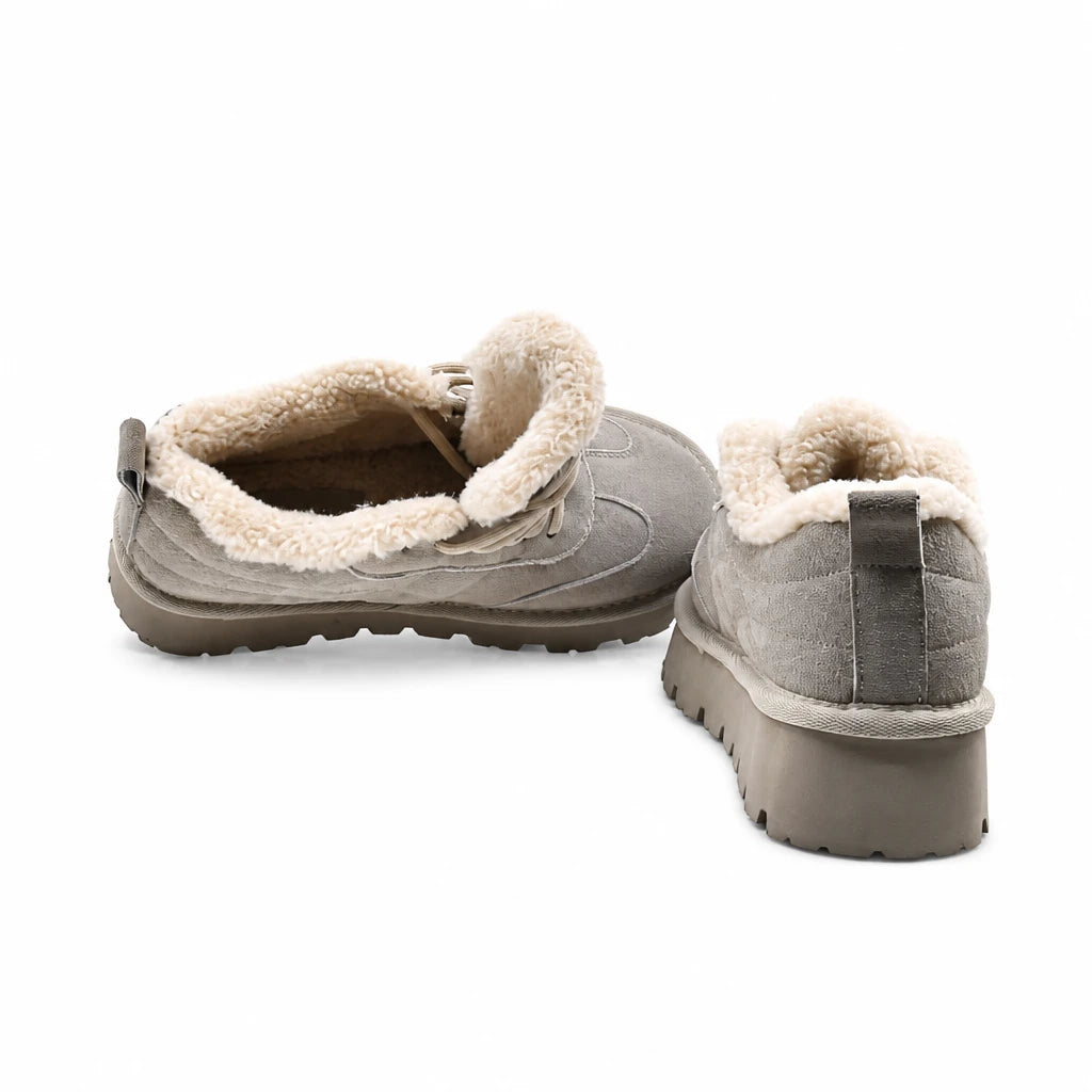Pantofi Dama Casual Anna Viotti Piele Intoarsa D113-2680 bej