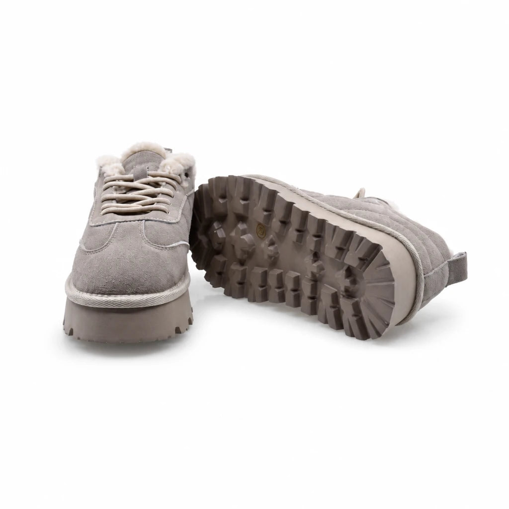 Pantofi Dama Casual Anna Viotti Piele Intoarsa D113-2680 bej