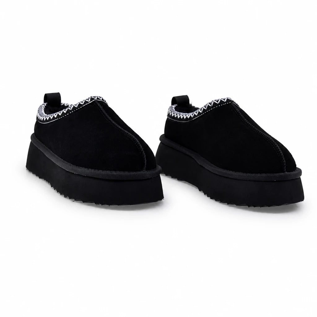 Pantofi Dama Casual Anna Viotti Piele Intoarsa D121-DS5358B negri