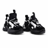 Pantofi dama sport Anna Viotti piele intoarsa D106-YM117-1 negru/argintiu