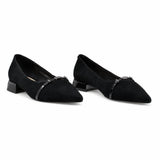 Pantofi dama eleganti Anna Viotti piele intoarsa D106-F12637-C9387 negri