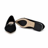 Pantofi dama eleganti Anna Viotti piele intoarsa D106-F12637-C9387 negri