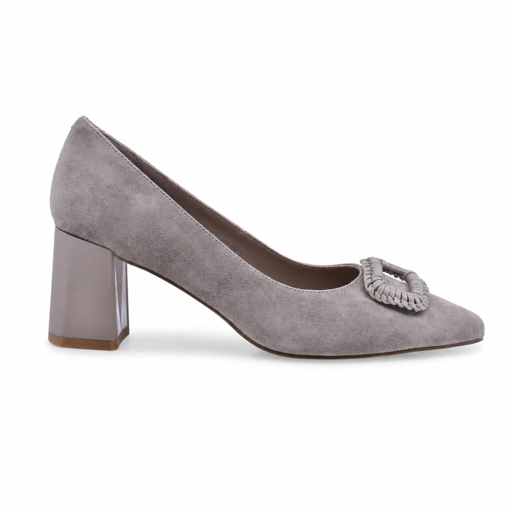 Pantofi dama eleganti Anna Viotti piele intoarsa D106-F12659-T5898-1 gri