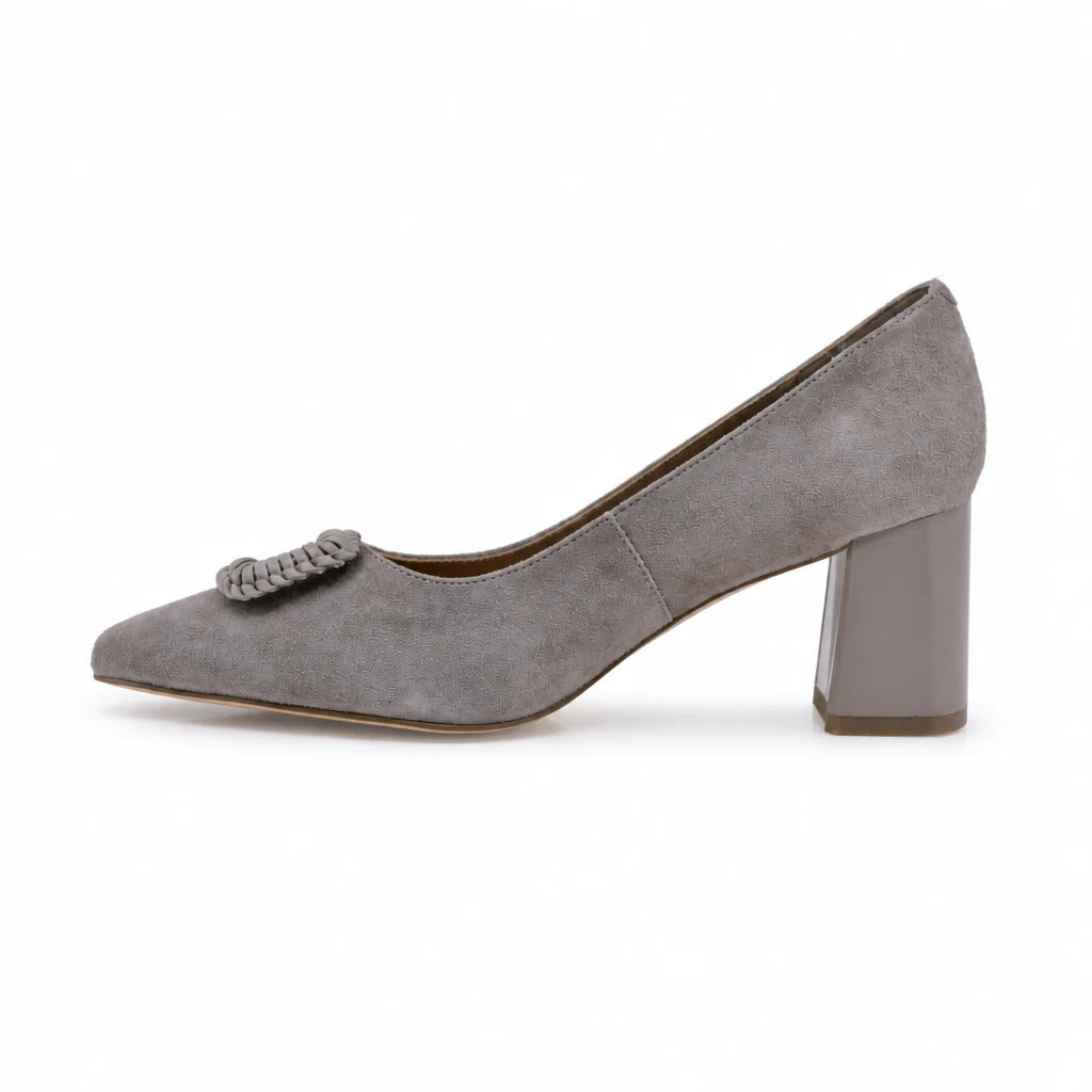 Pantofi dama eleganti Anna Viotti piele intoarsa D106-F12659-T5898-1 gri