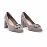 Pantofi dama eleganti Anna Viotti piele intoarsa D106-F12659-T5898-1 gri
