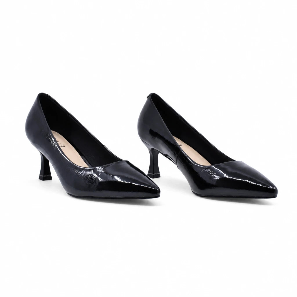 Pantofi dama eleganti Anna Viotti piele lacuita D106-M1317-G1022-1 negri