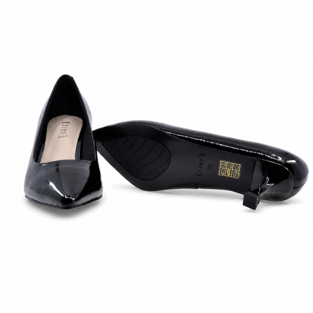 Pantofi dama eleganti Anna Viotti piele lacuita D106-M1317-G1022-1 negri