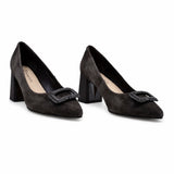 Pantofi dama eleganti Anna Viotti piele intoarsa D106-F12659-T5898-2 maro