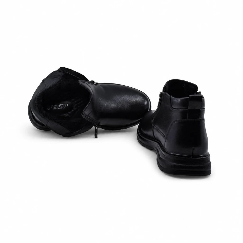 Ghete barbati casual Goretti piele naturala B111-7704 negre