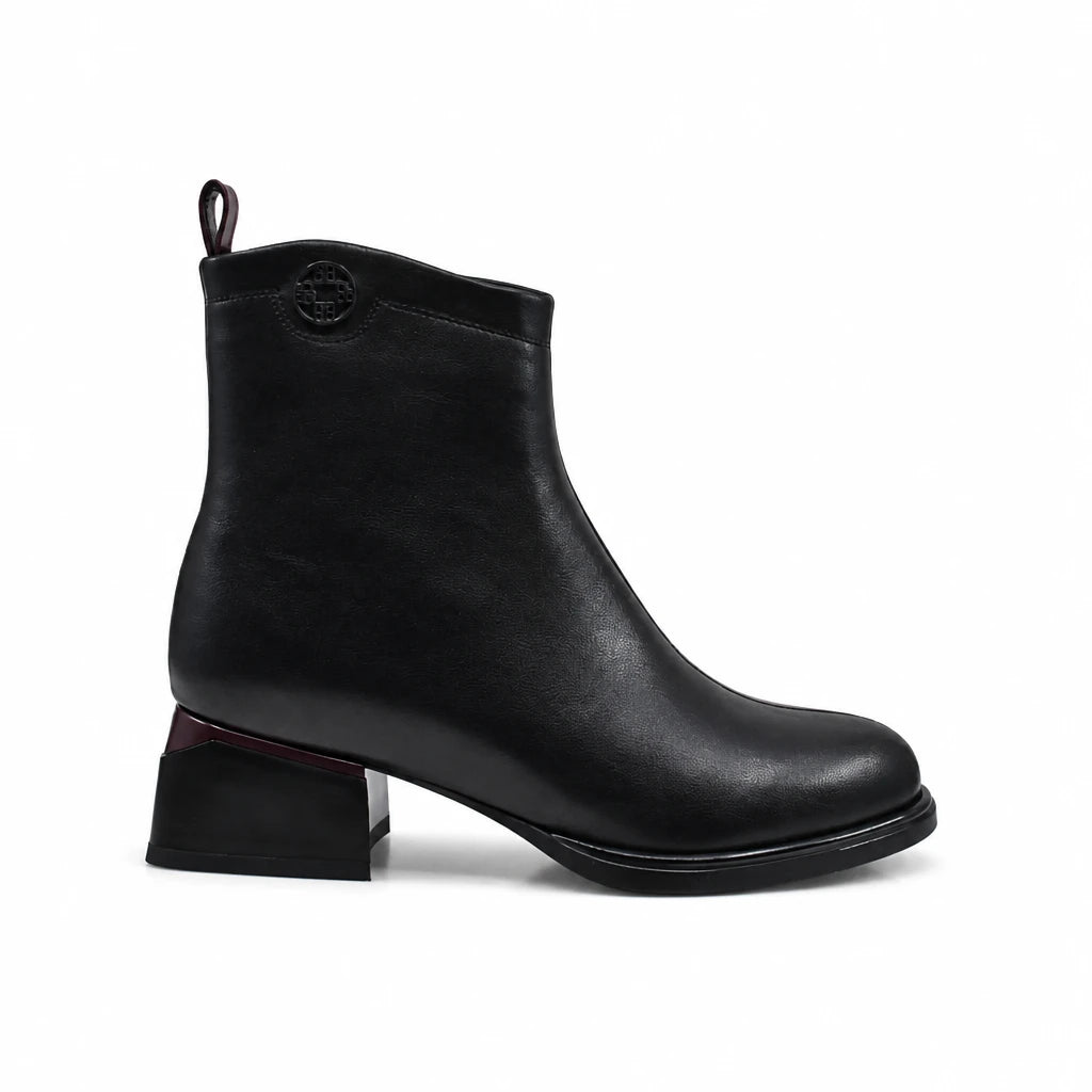 Ghete Dama Elegante Anna Viotti Piele Naturala D105-4157R-A397-YT64-773-521 negre