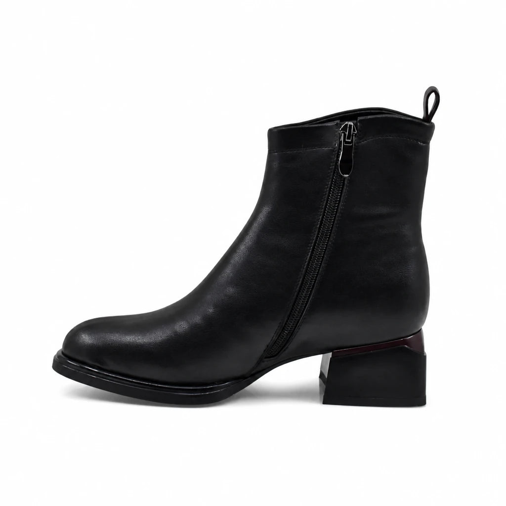 Ghete Dama Elegante Anna Viotti Piele Naturala D105-4157R-A397-YT64-773-521 negre