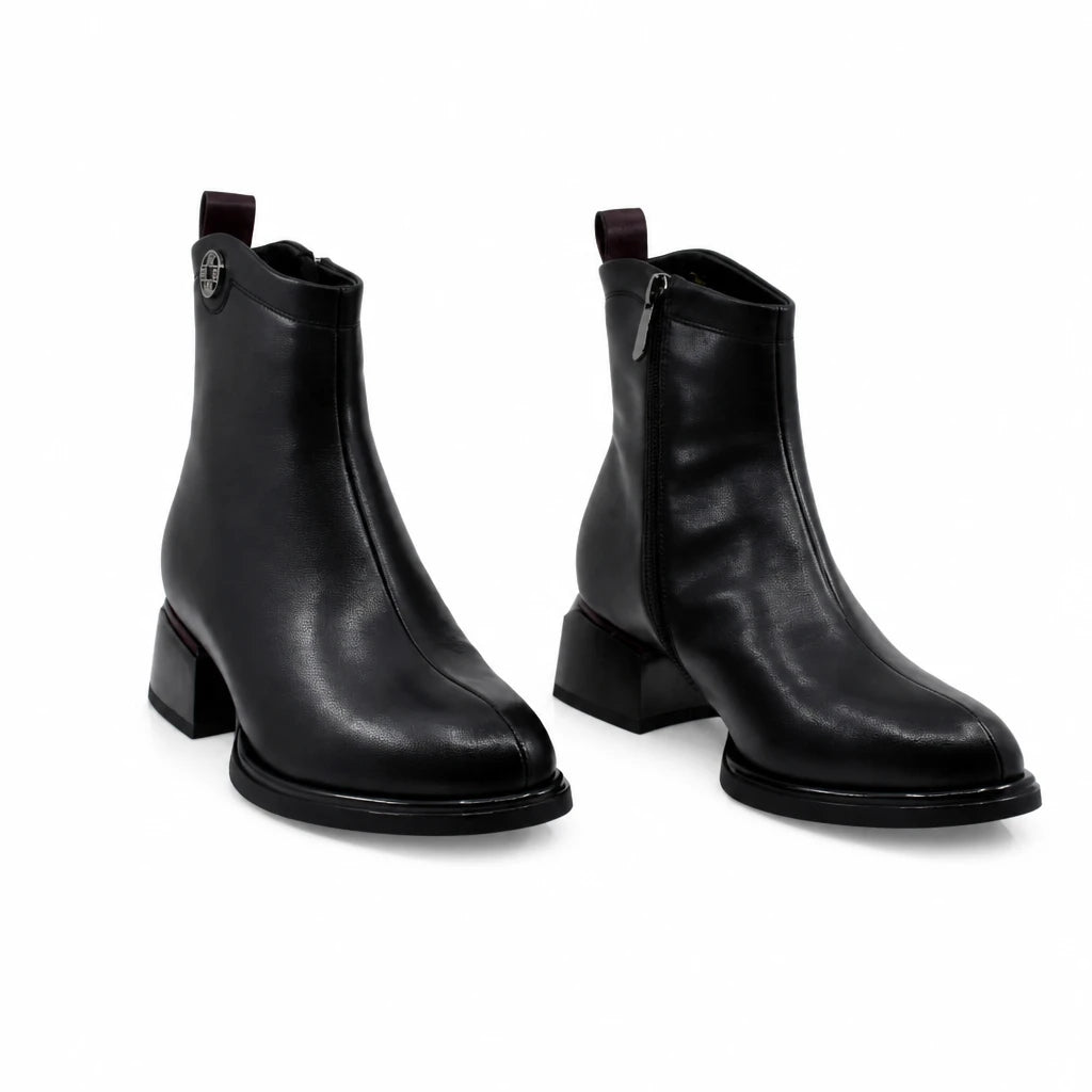 Ghete Dama Elegante Anna Viotti Piele Naturala D105-4157R-A397-YT64-773-521 negre