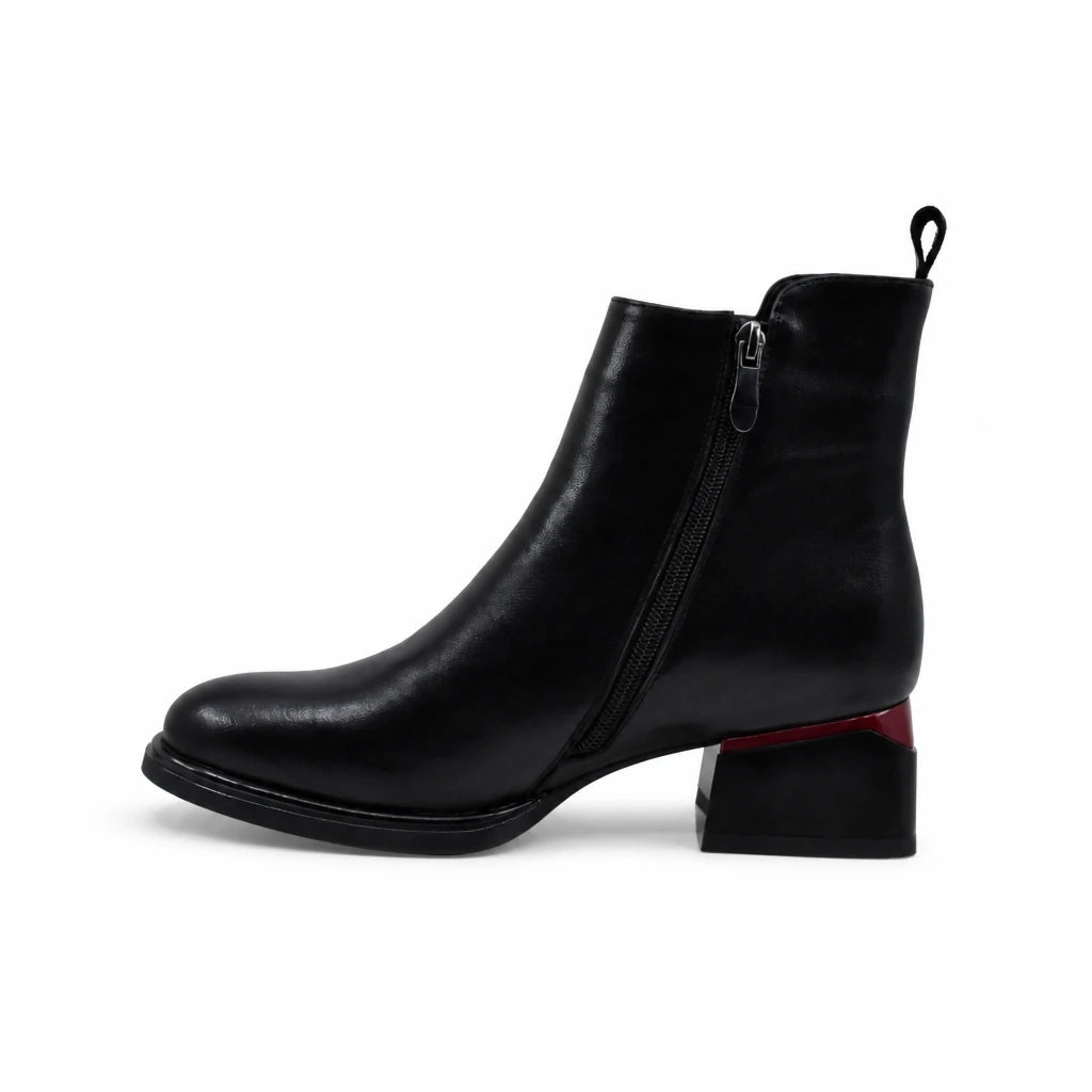 Ghete Dama Elegante Anna Viotti Piele Naturala D105-4157R-NT01-820-350 negre