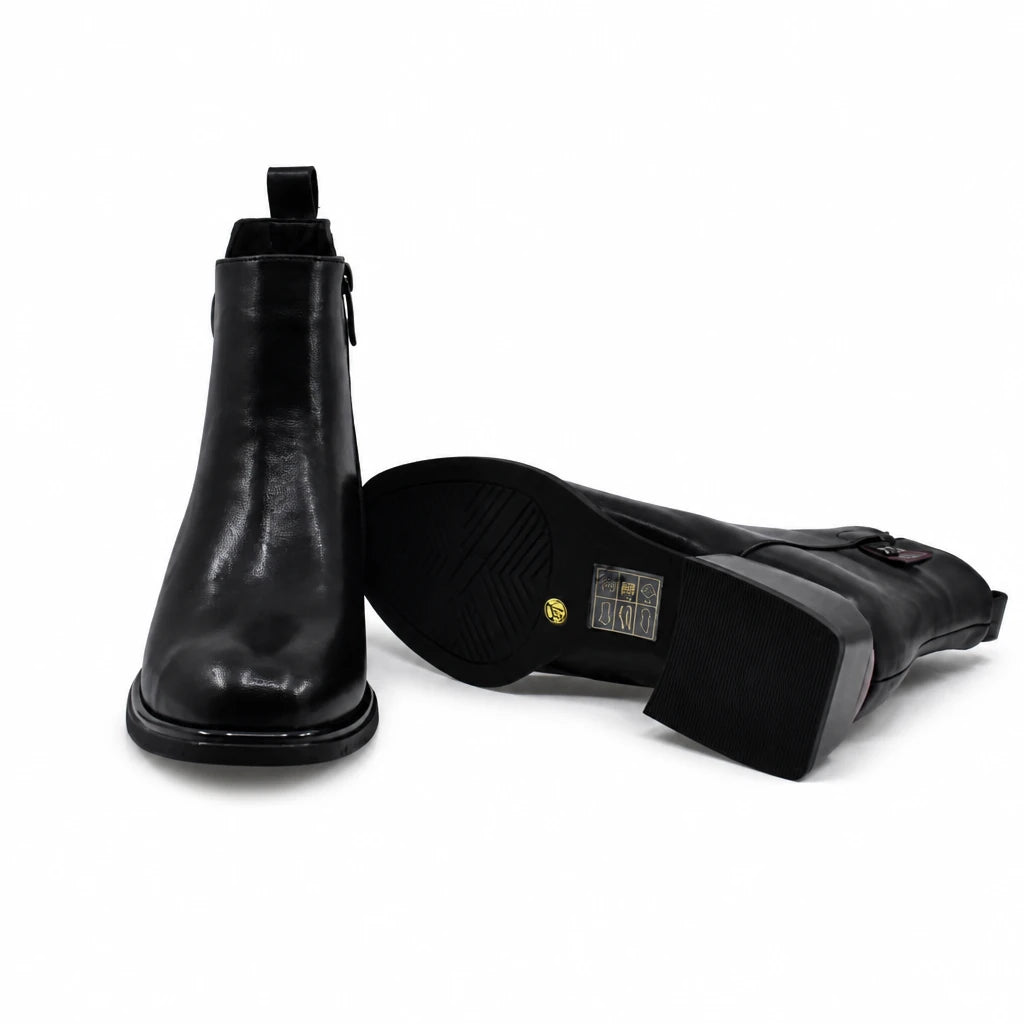 Ghete Dama Elegante Anna Viotti Piele Naturala D105-4157R-NT01-820-350 negre