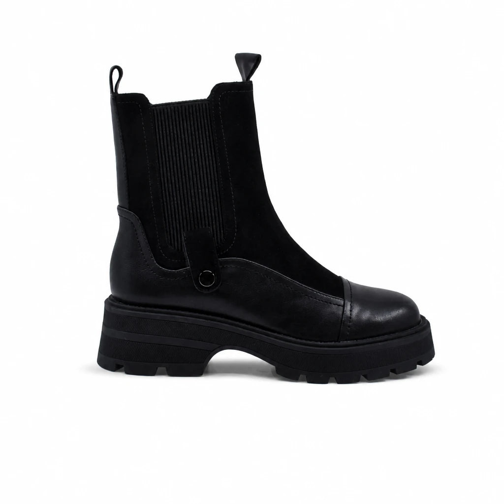 Ghete Dama Casual Anna Viotti Piele Intoarsa D105-6010R-LV1172-NT-01-TL-03 negre