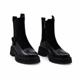 Ghete Dama Casual Anna Viotti Piele Intoarsa D105-6010R-LV1172-NT-01-TL-03 negre