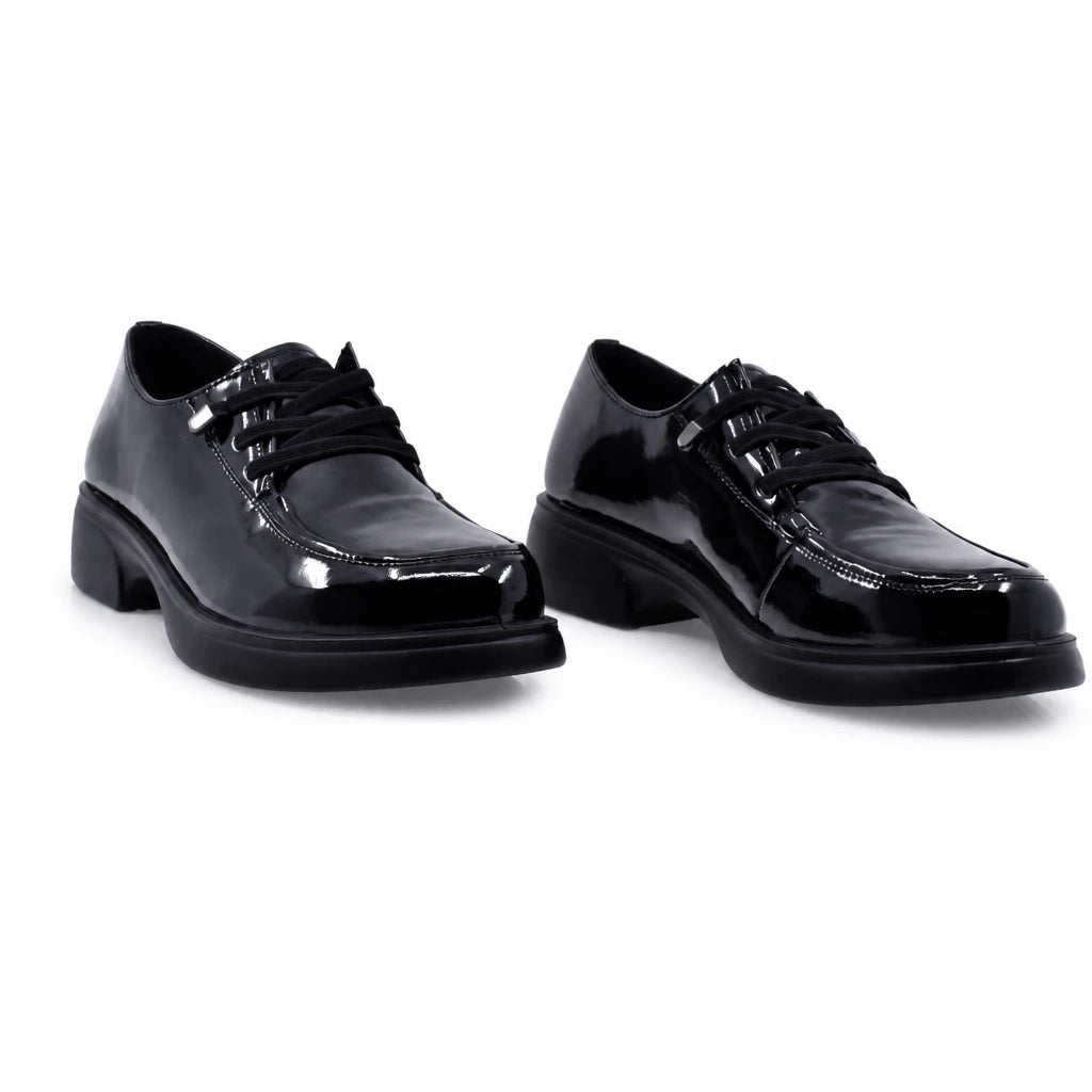 Pantofi dama casual Anna Viotti piele lacuita D111-5C05881-6 negri