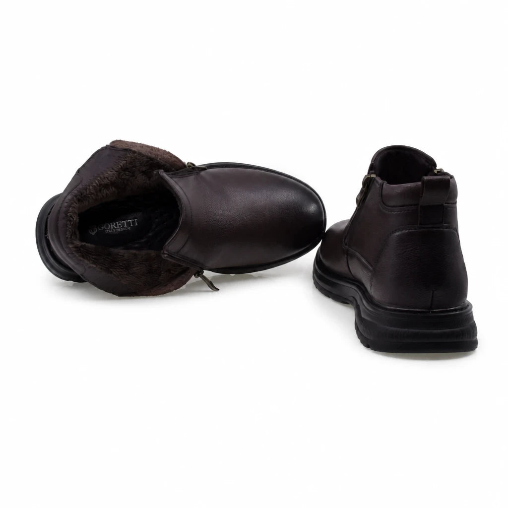 Ghete barbati casual Goretti piele naturala B111-7704 maro