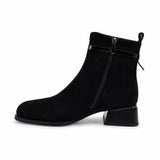 Ghete Dama Elegante Anna Viotti Piele Intoarsa D105-8010R-F25-SY01-1141-01 negre