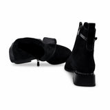 Ghete Dama Elegante Anna Viotti Piele Intoarsa D105-8010R-F25-SY01-1141-01 negre