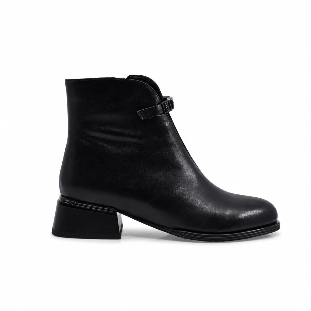 Ghete Dama Elegante Anna Viotti Piele Naturala D105-8010R-F43-NT01 negre
