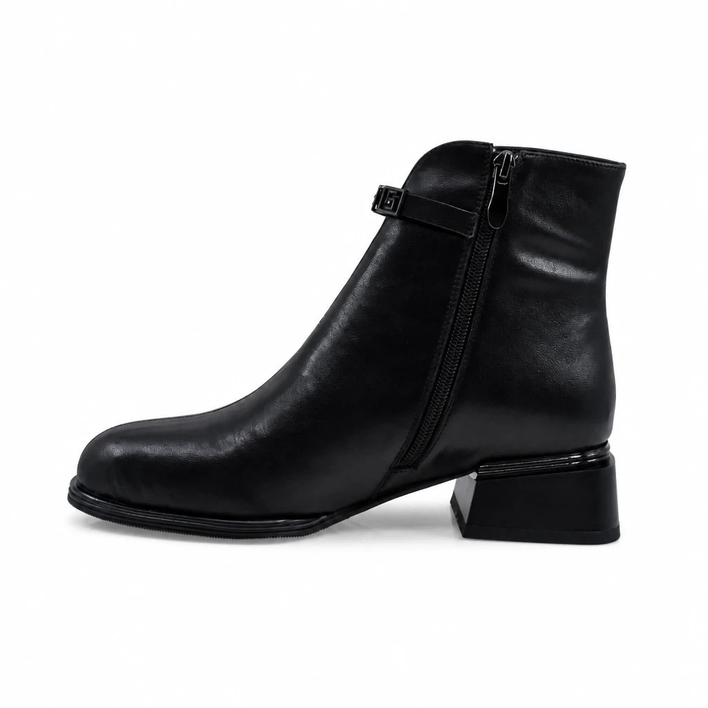 Ghete Dama Elegante Anna Viotti Piele Naturala D105-8010R-F43-NT01 negre