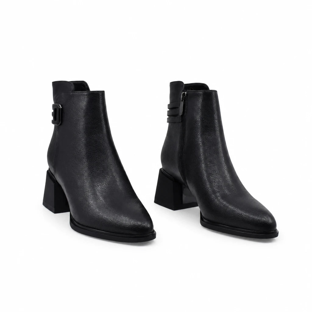 Ghete Dama Elegante Anna Viotti Piele Naturala D105-8033R-F73-NT18 negre