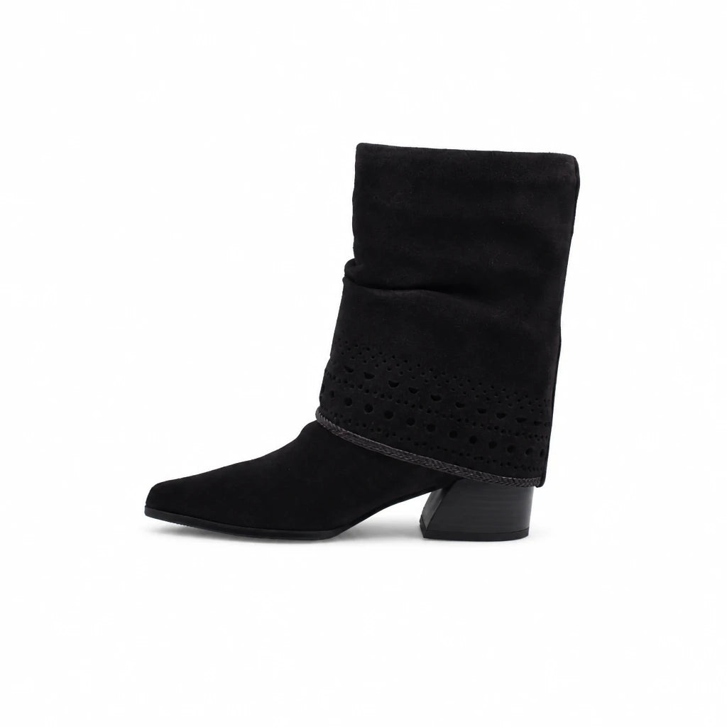 Ghete Dama Casual Anna Viotti Piele Intoarsa D105-8071R-F255-N43 maro