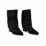 Ghete Dama Casual Anna Viotti Piele Intoarsa D105-8071R-F255-N43 maro