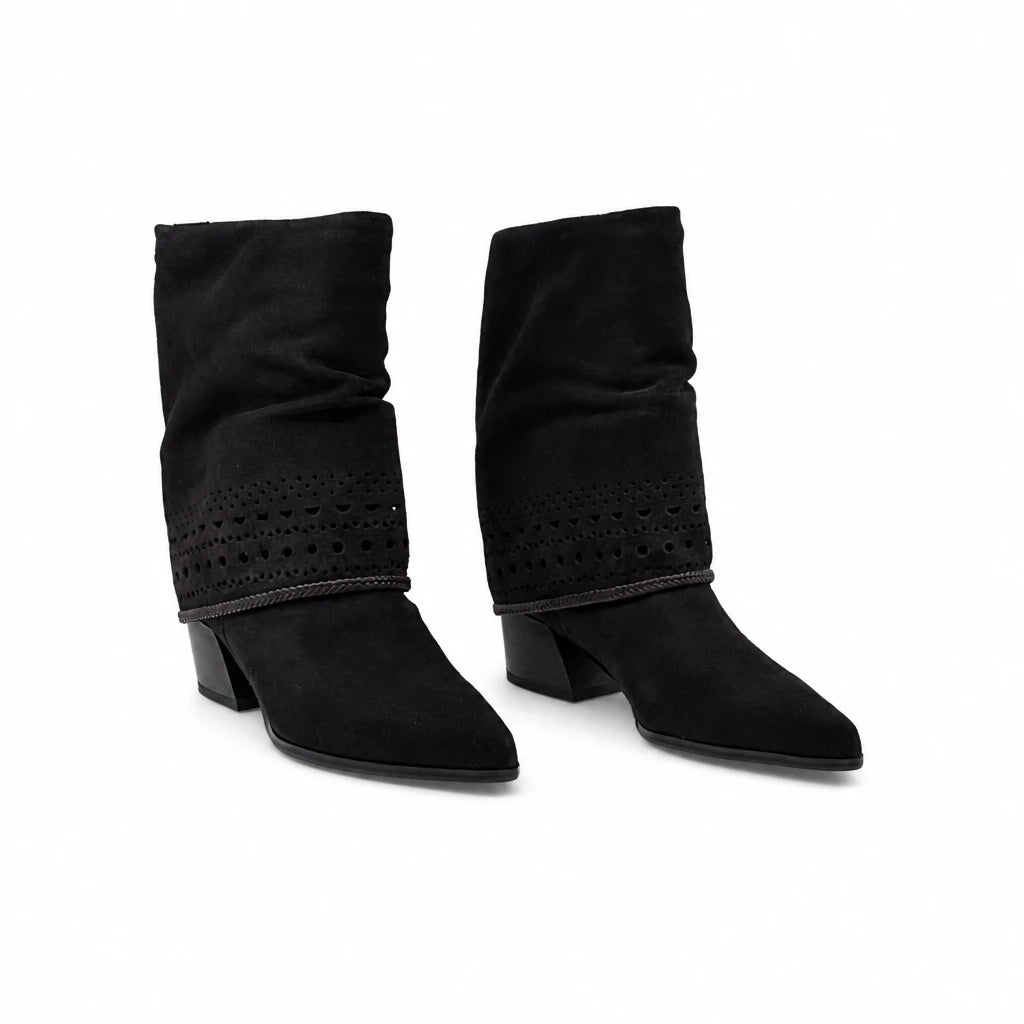 Ghete Dama Casual Anna Viotti Piele Intoarsa D105-8071R-F255-N43 maro