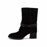 Ghete Dama Casual Anna Viotti Piele Intoarsa D105-8077R-F448-N64 negre