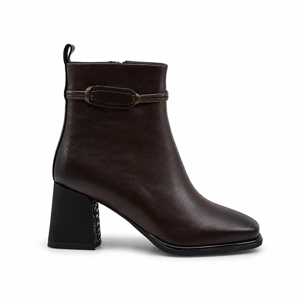 Ghete Dama Elegante Anna Viotti Piele Naturala D105-8102R-F269-YT52 maro