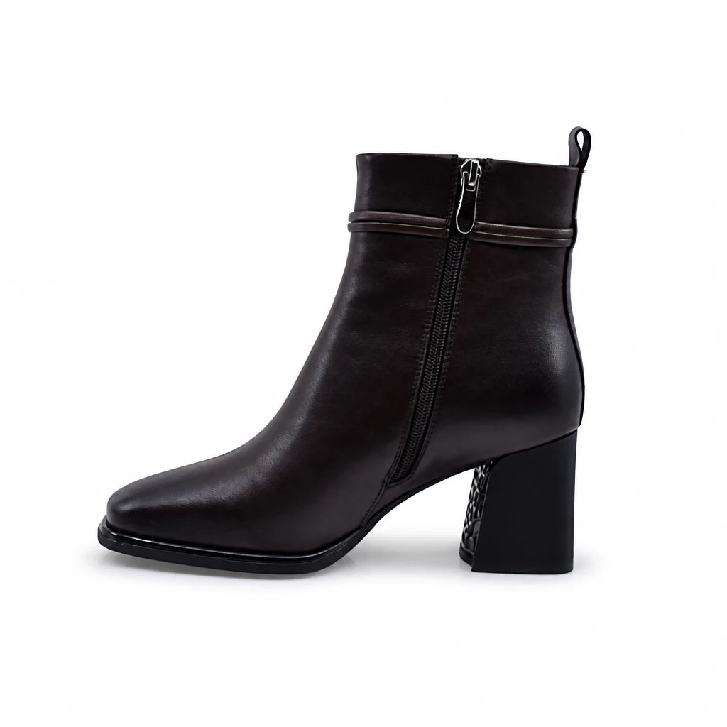 Ghete Dama Elegante Anna Viotti Piele Naturala D105-8102R-F269-YT52 maro