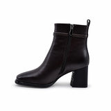 Ghete Dama Elegante Anna Viotti Piele Naturala D105-8102R-F269-YT52 maro