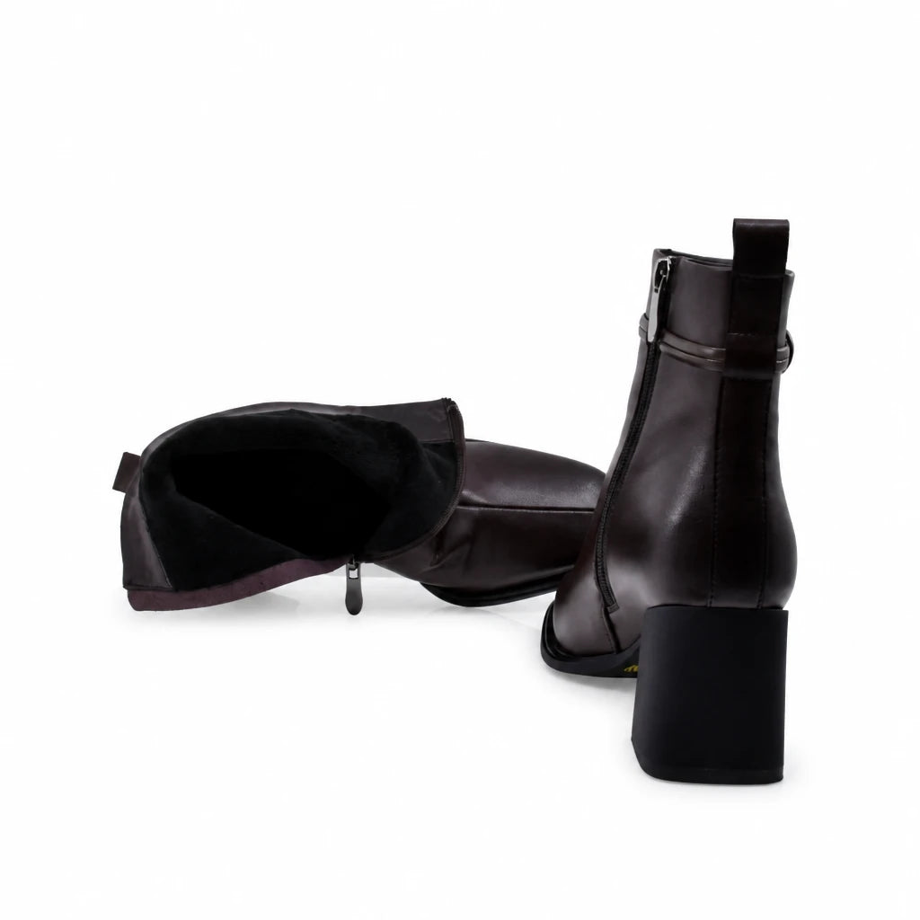 Ghete Dama Elegante Anna Viotti Piele Naturala D105-8102R-F269-YT52 maro