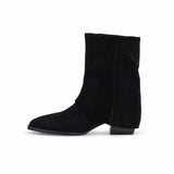 Ghete Dama Casual Anna Viotti Piele Intoarsa D105-B13R-141-N64 negre