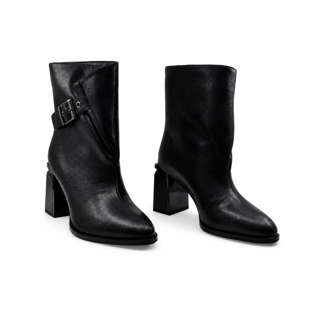 Ghete Dama Casual Anna Viotti Piele Naturala D105-BA11F-010-YT54 negre
