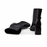 Ghete Dama Casual Anna Viotti Piele Naturala D105-BA11F-010-YT54 negre