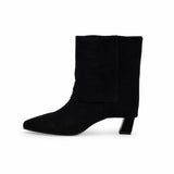 Ghete Dama Elegante Anna Viotti Piele Intoarsa D105-W32R-J1210-N64 negre