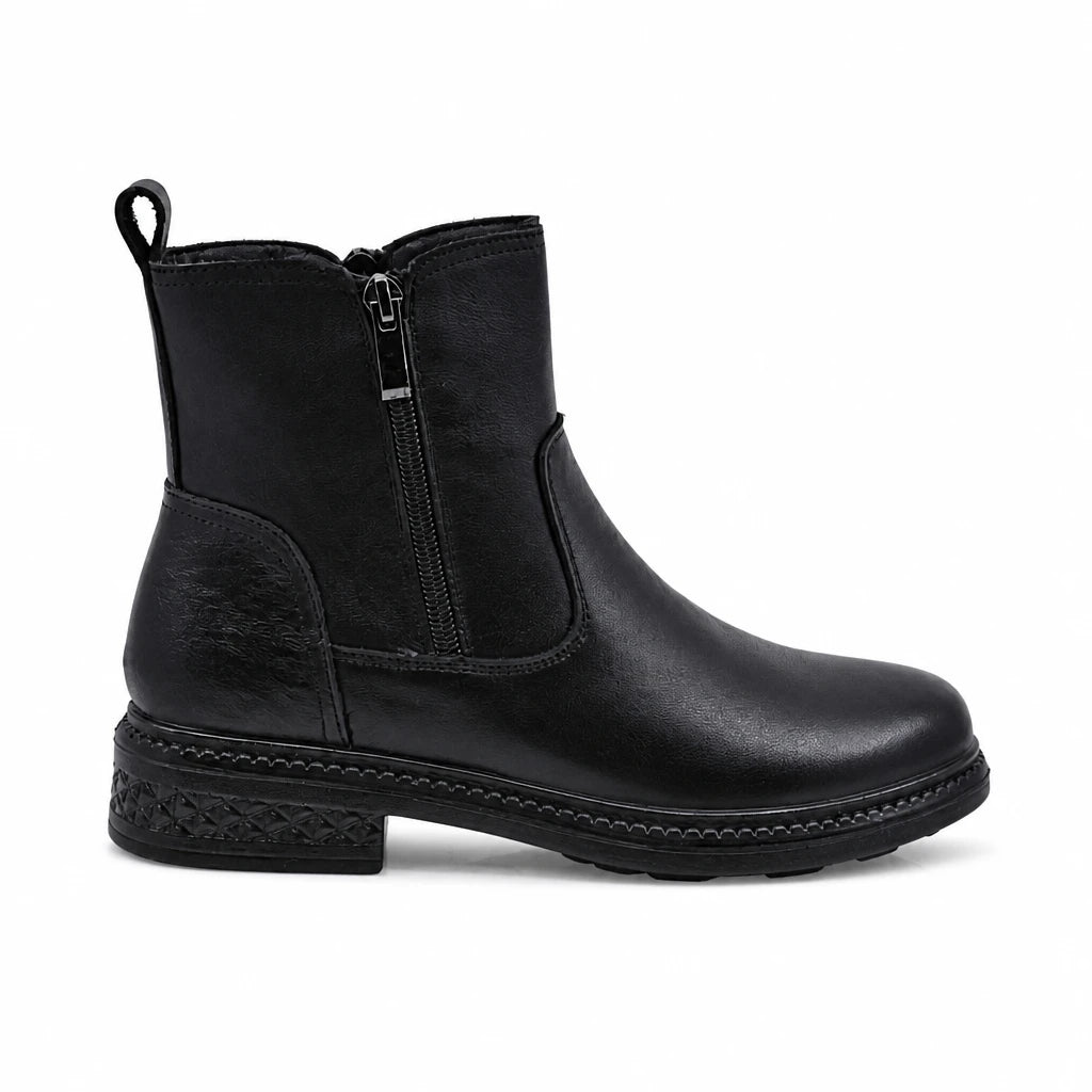 Ghete Dama Casual Anna Viotti Piele Naturala D111-26AW21 negre