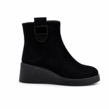 Ghete Dama Casual Anna Viotti Piele Intoarsa D111-26AW29-1 negre