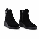 Ghete Dama Casual Anna Viotti Piele Intoarsa D111-26AW29-1 negre