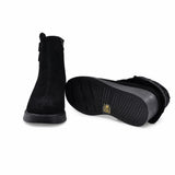 Ghete Dama Casual Anna Viotti Piele Intoarsa D111-26AW29-1 negre