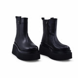 Ghete Dama Casual Anna Viotti Piele Naturala D122-A1381-K903 negre