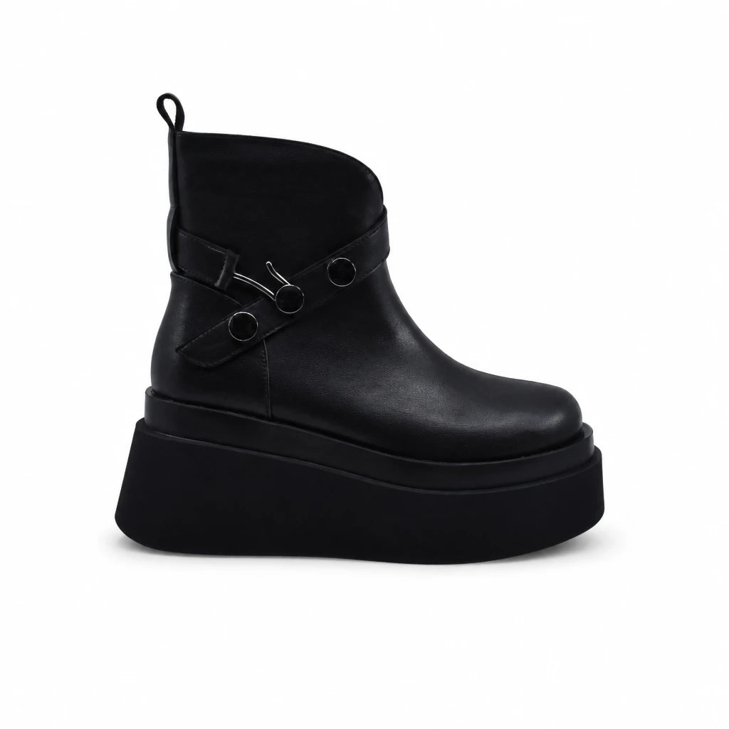 Ghete Dama Casual Anna Viotti Piele Naturala D122-A1381-L9168 negre