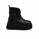 Ghete Dama Casual Anna Viotti Piele Naturala D122-A1381-L9168 negre